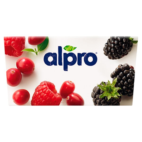 Alpro Soya Alternative To Yogurt Blackberry/Raspberry – 4pk