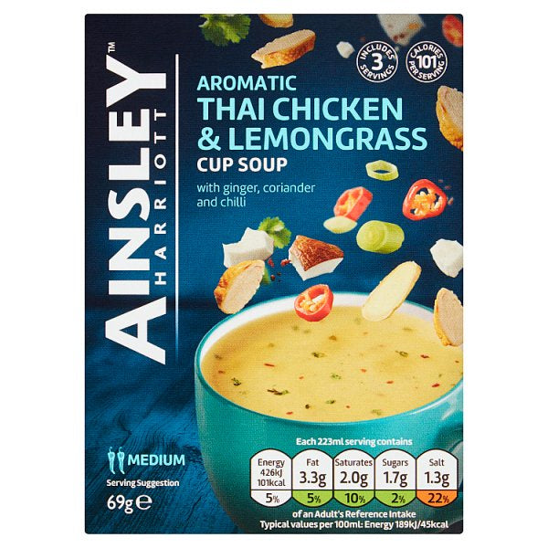 Ainsley Harriott Thai Chicken & Lemongrass Cup Soup 3pk