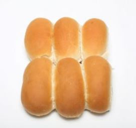 Adkins White Medium Finger Rolls 6pk