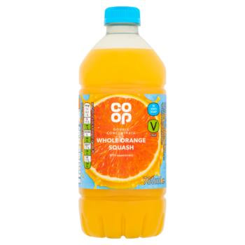 Co-op Double Concentrate Whole Orange Squash 750ml