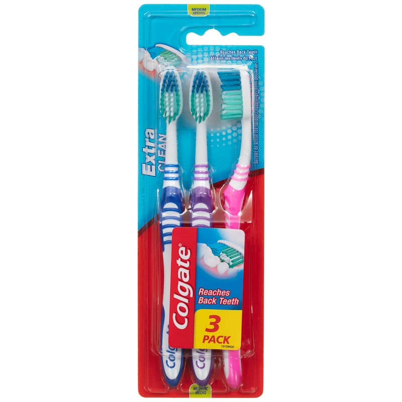 Colgate Toothbrush Extra Clean 3pk