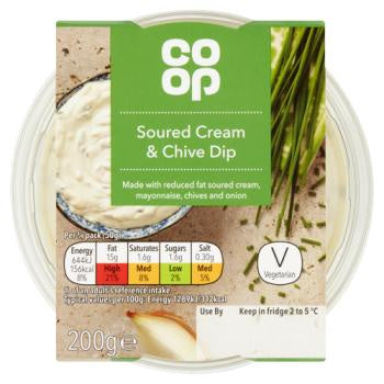 Co op Sour Cream & Chive Dip 200g