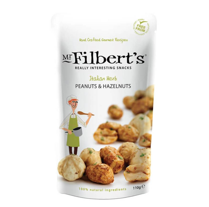 Mr Filberts Italian Herb Hazelnuts & Peanuts 110g