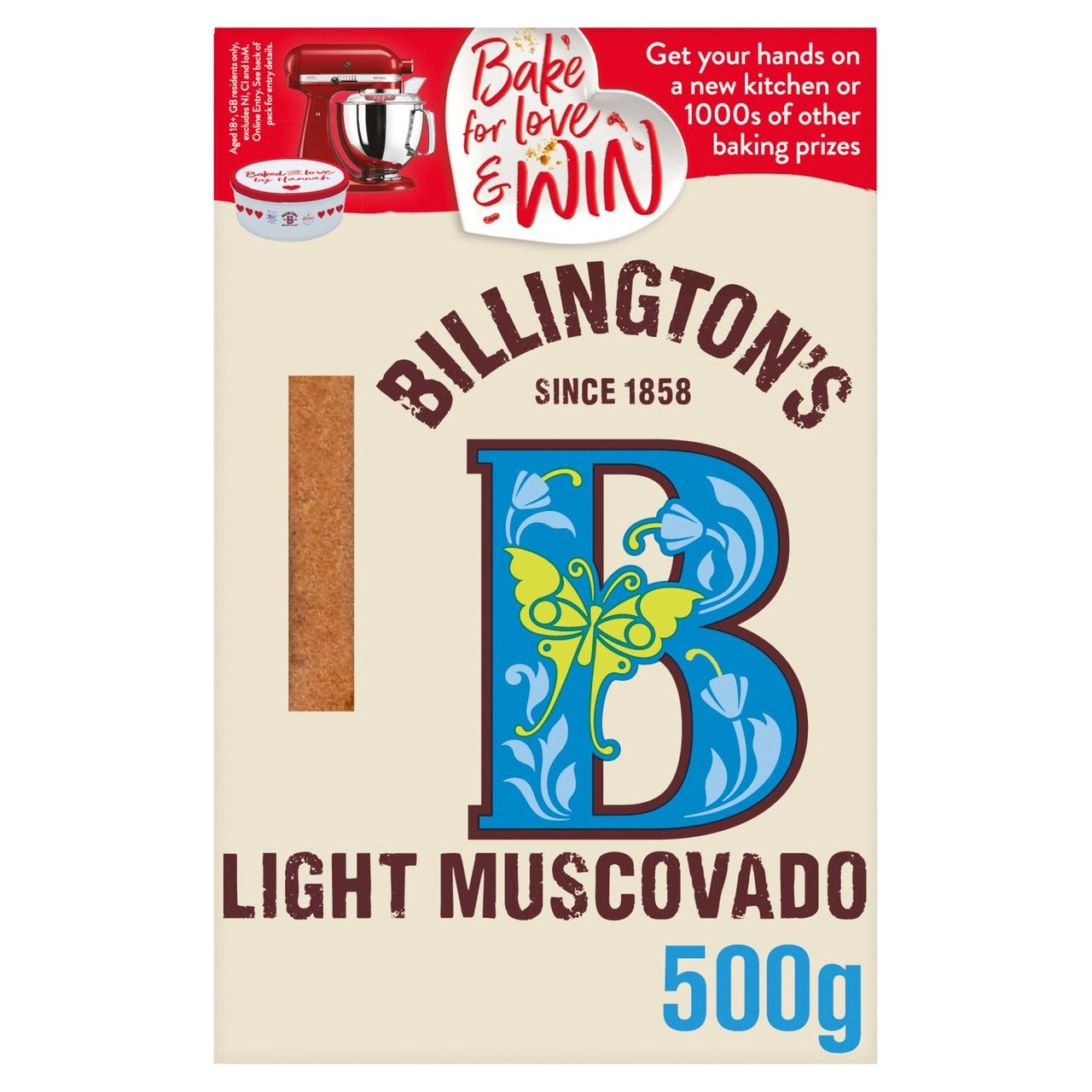 Billingtons Light Muscovado Natural Unrefined Cane Sugar 500g