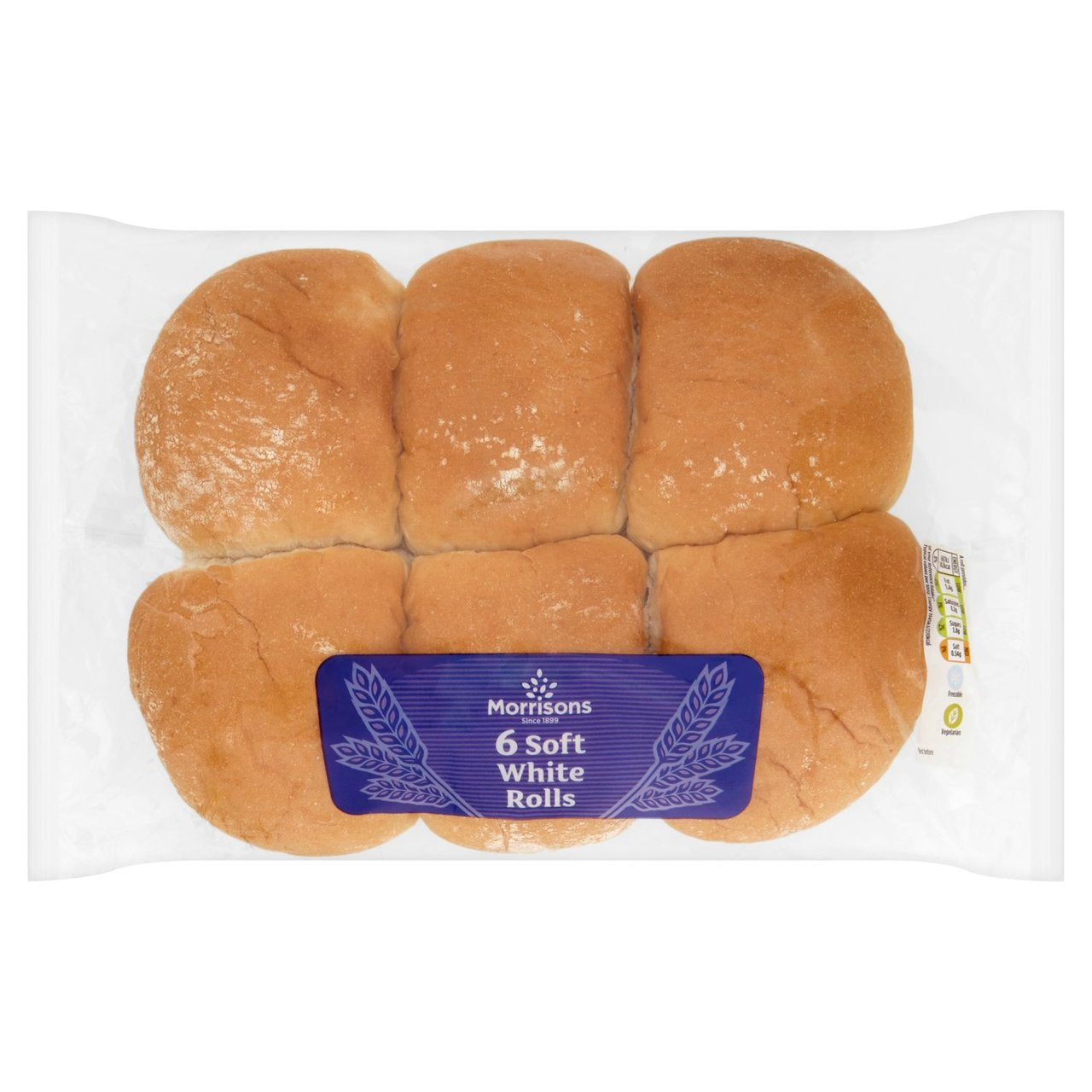 Morrisons 6 Soft White Rolls