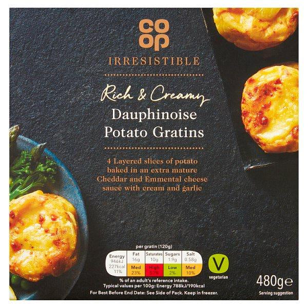 Co-op Irresistable Potato Gratin 4pk 480g