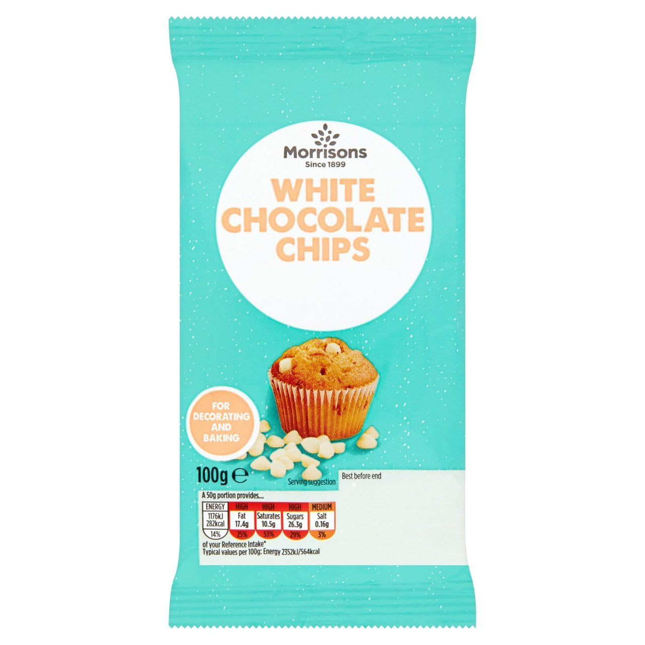 M White Chocolate Chips 100g