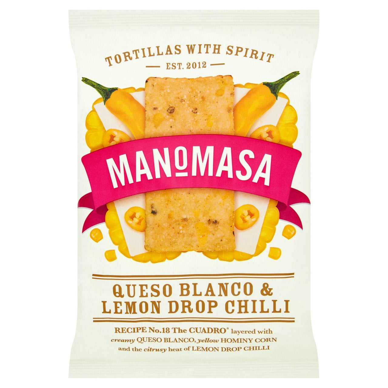 Manomasa - Queso Blanco & Lemon Drop Chilli Corn Chips 140g