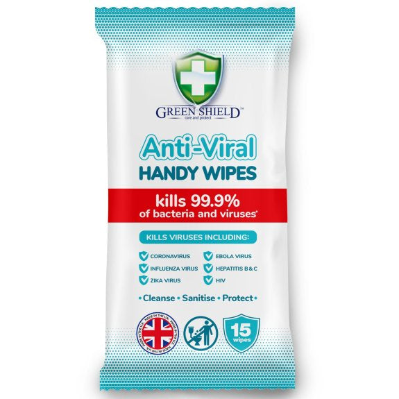 Greenshield Anti Viral Handy Wipes 15pk