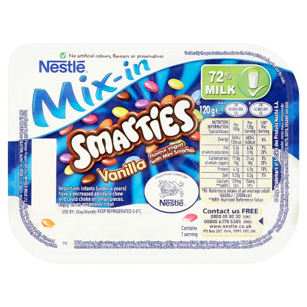 Nestle Smarties Vanilla Twinpot 107g