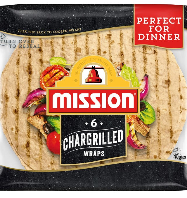 Mission Chargrilled Tortilla Wraps 6pk