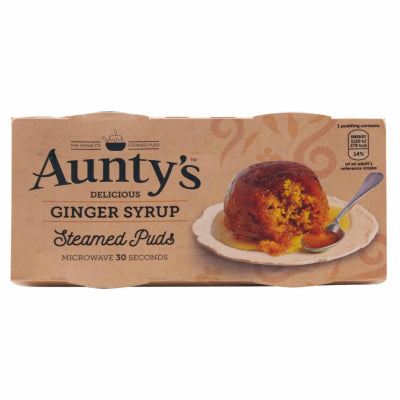 Aunty's Ginger Syrup Steamed Pudding 2x95g