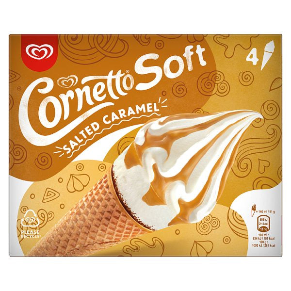 Wall's Cornetto Soft Caramel 4pk