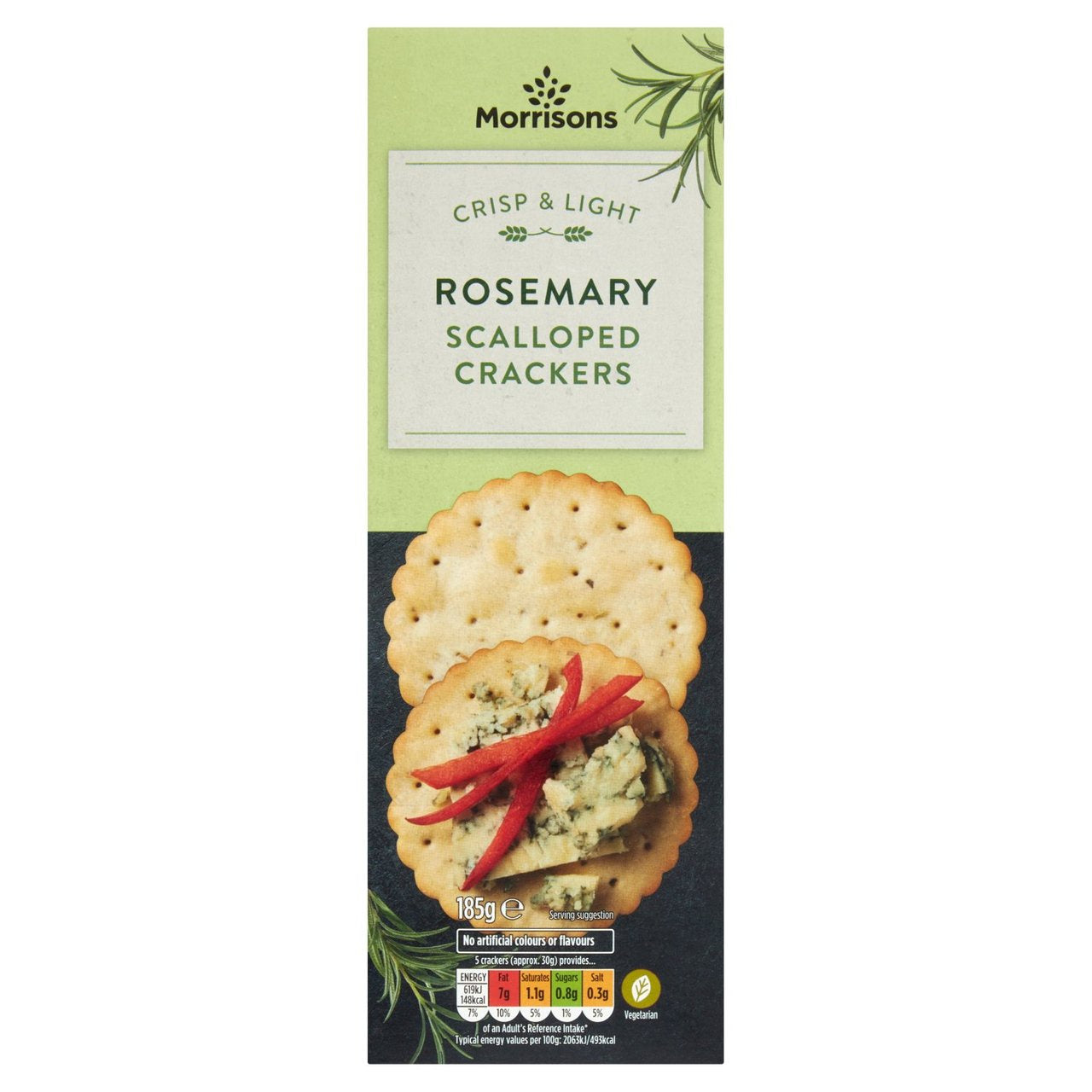 M Scalloped Rosemary Crackers 185g