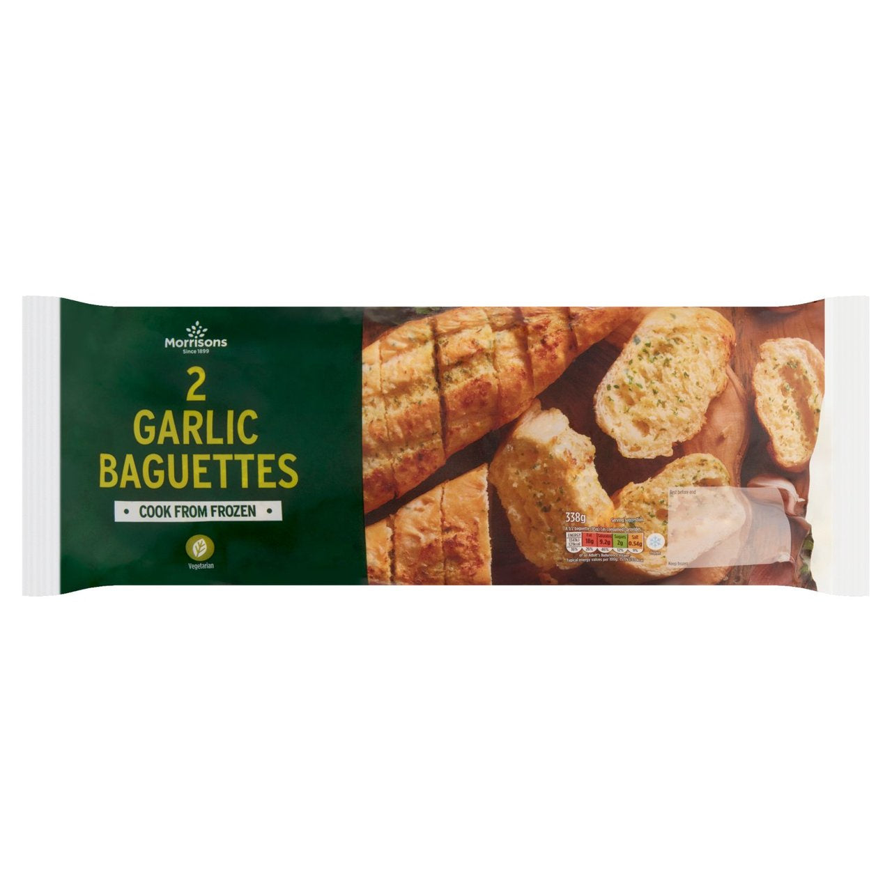 M 2 Garlic Baguettes 338g