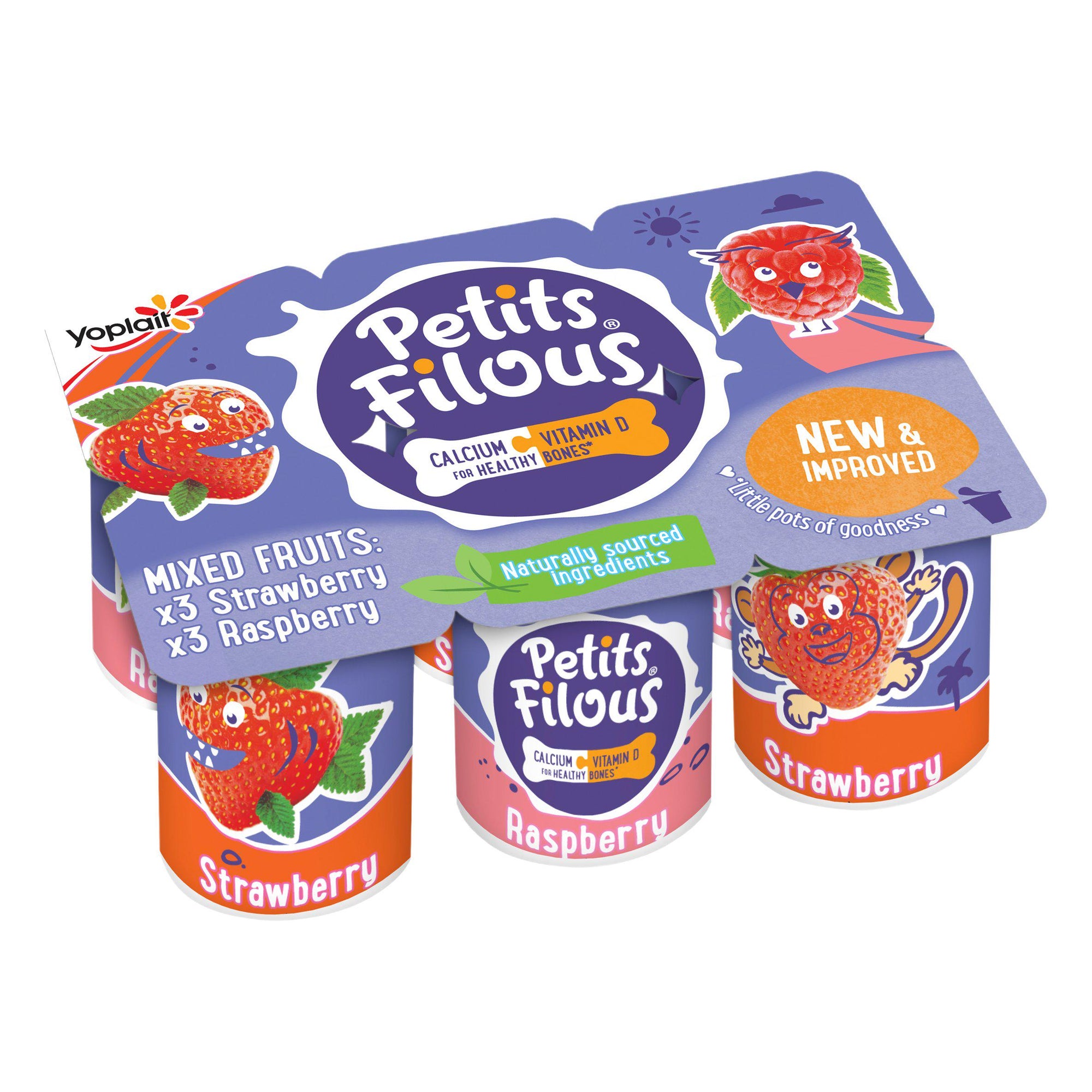 Petits Filous Strawberry Raspberry 6 x 47g