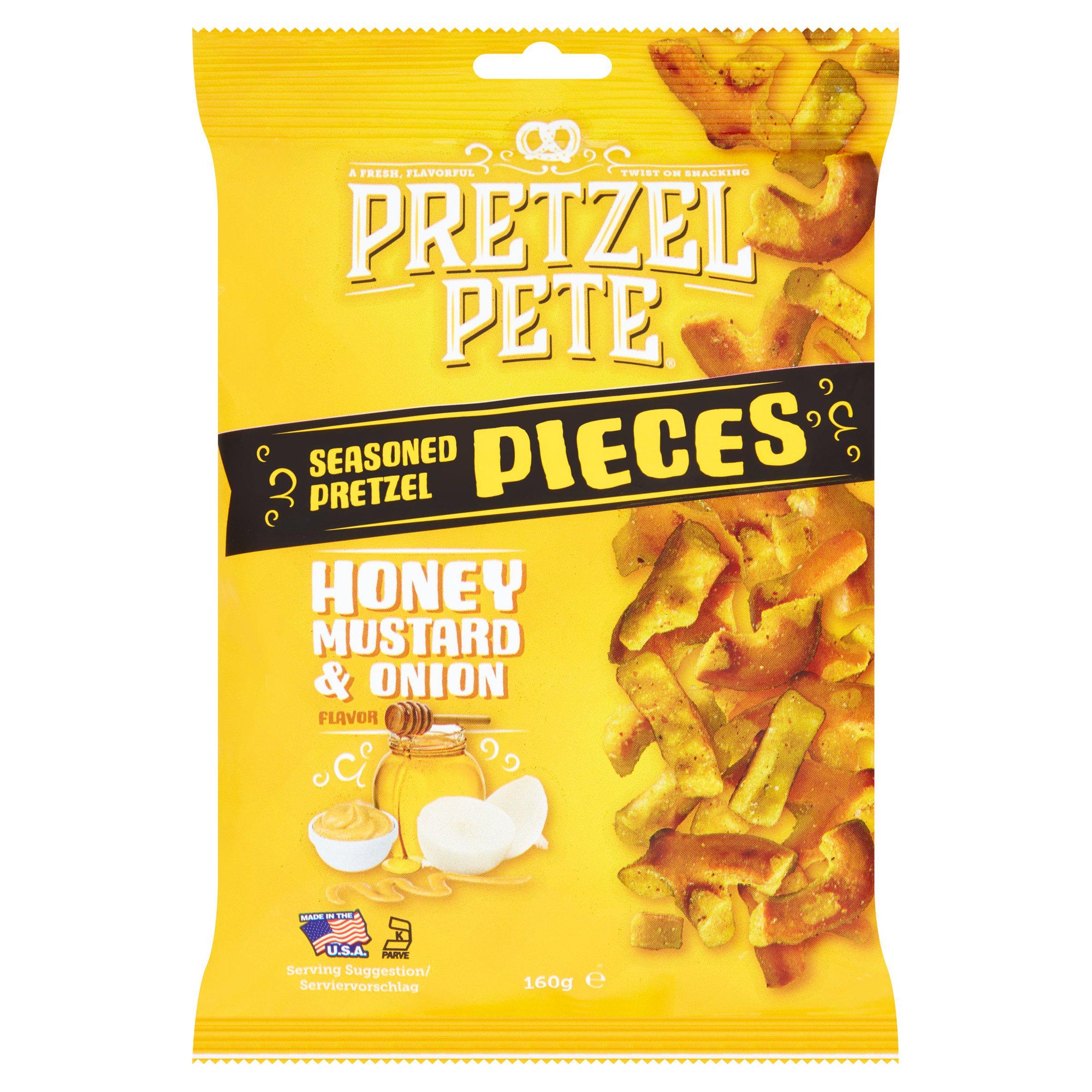 Pretzel Pete Pretzel Pieces - Honey, Mustard & Onion 160G