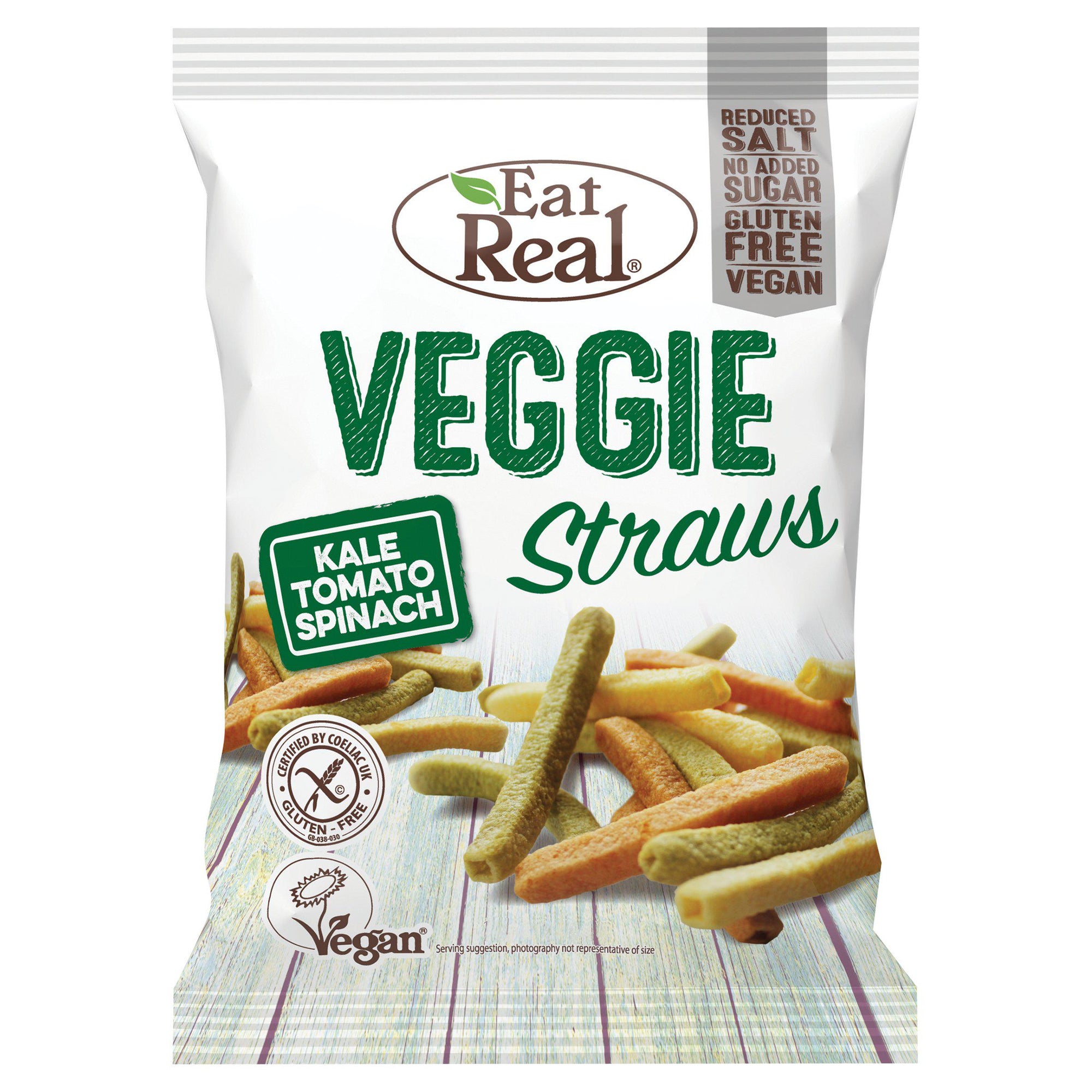 Eat Real Veggie Straws Kale Tomato & Spinach 113g