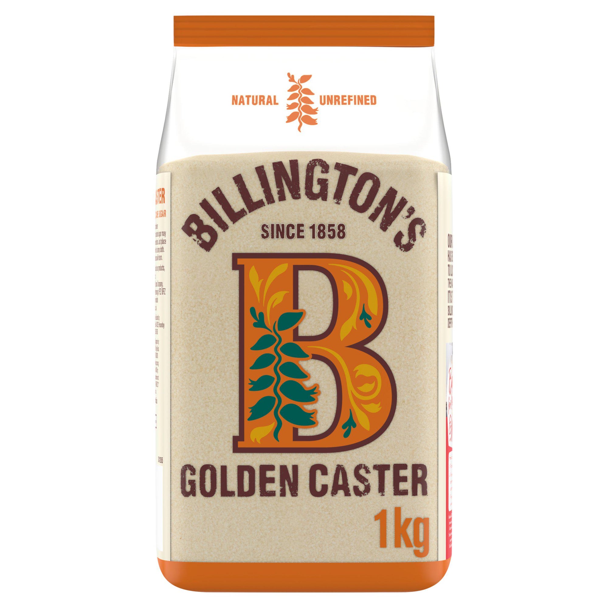 Billingtons Golden Caster Natural Unrefined Cane Sugar 1kg