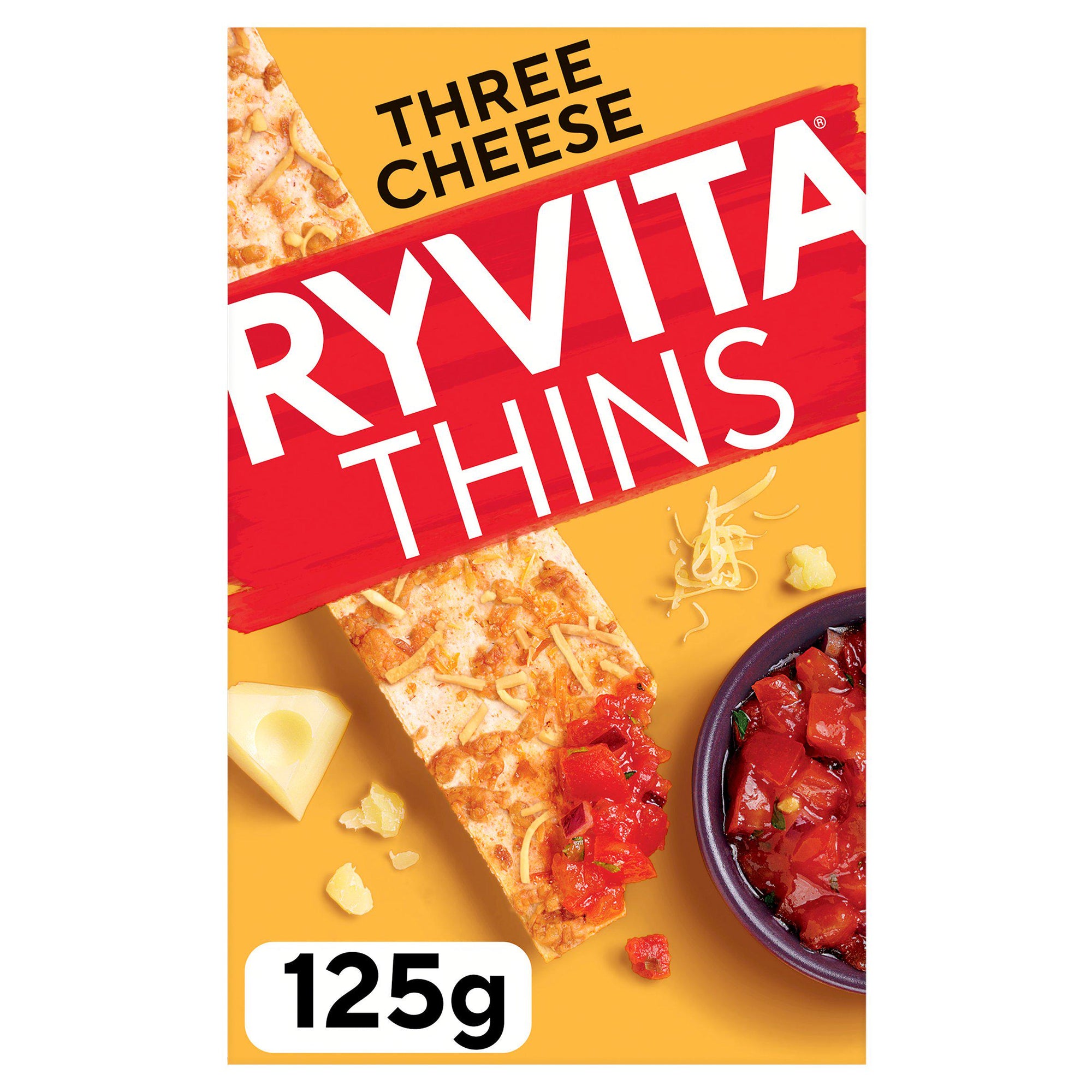 Ryvita Thins Three Cheese Flatbreads 125g