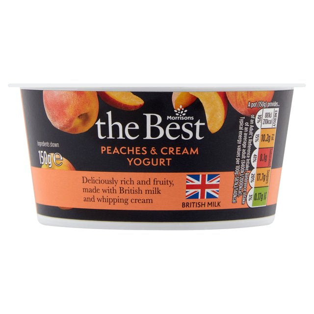 Morrisons The Best Peaches & Cream Yogurt 150g