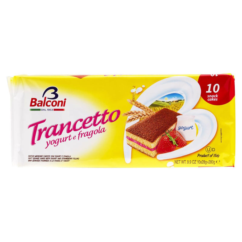 Balconi Trancetto Strawberry Creme Italian Sponge Cakes 10pk