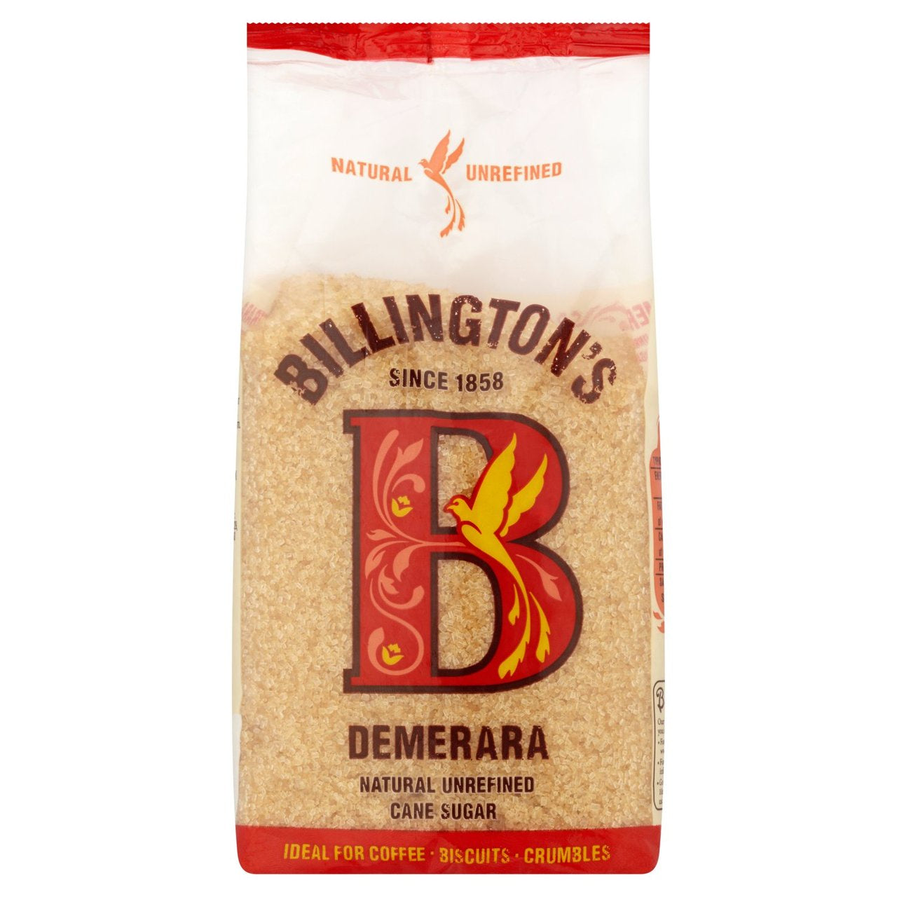 Billingtons Demerara Natural Unrefined Cane Sugar 500g