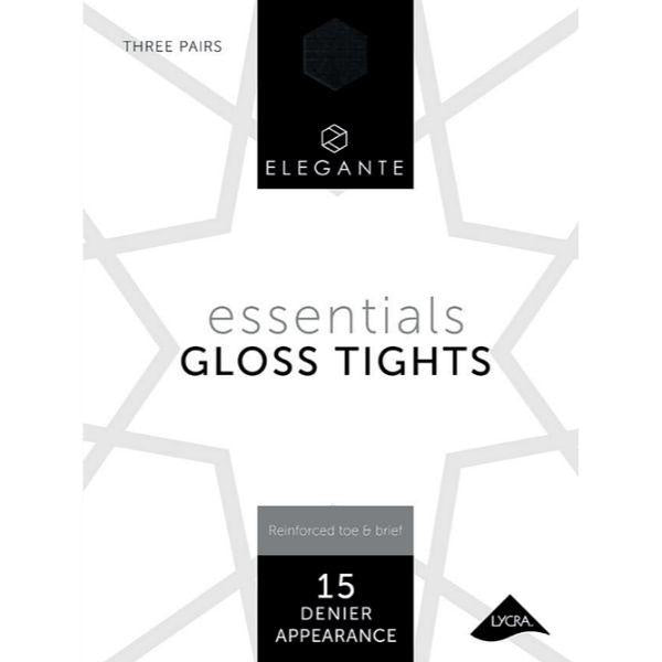 Elegante Sheer Gloss Tights - 3PP, XL, Illusion