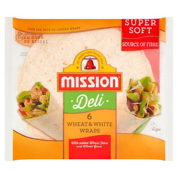 Mission Deli 6 Wheat & White Wraps