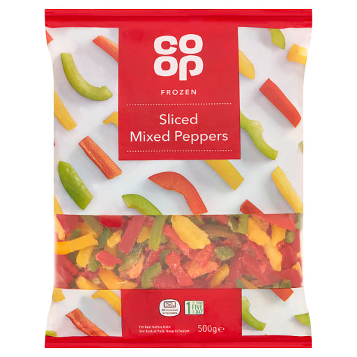 Co op Sliced Mixed Peppers (Frozen) 500g