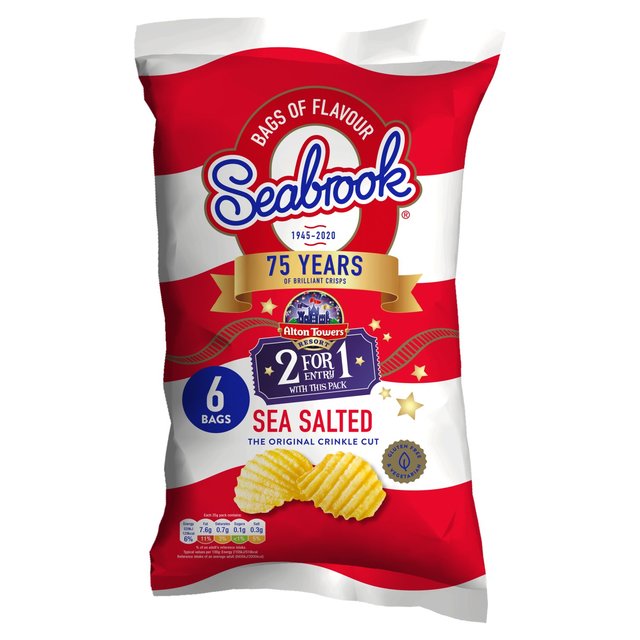 Seabrook Sea Salt Crisps 6 x 25g