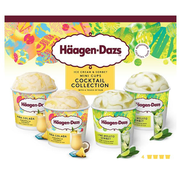 Haagen Dazs Ice Cream & Sorbet Cocktail Collection Mini Cups 4pk