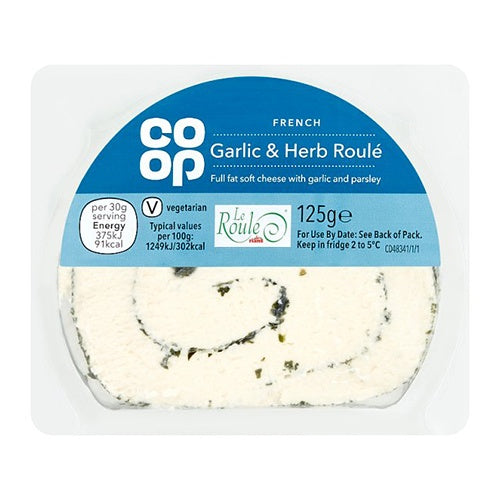 Co op Garlic & Herb Roule 125g