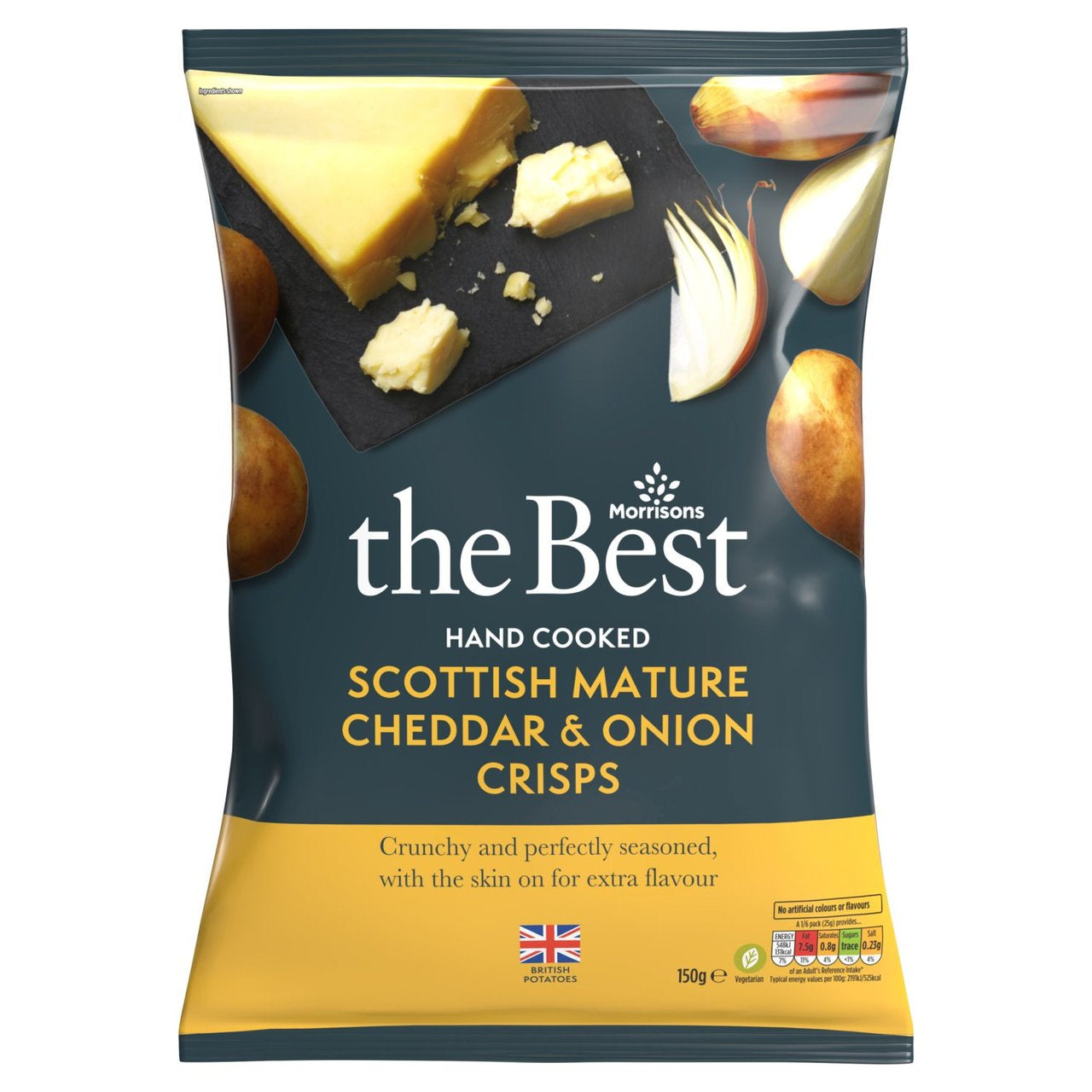 Morrisons The Best Mature Cheddar & Onion Crisps 150G