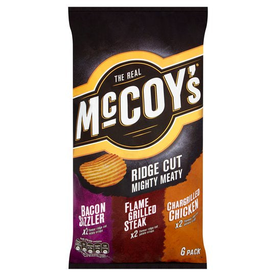 McCoys Mighty Meaty Crisps 6 x 25g