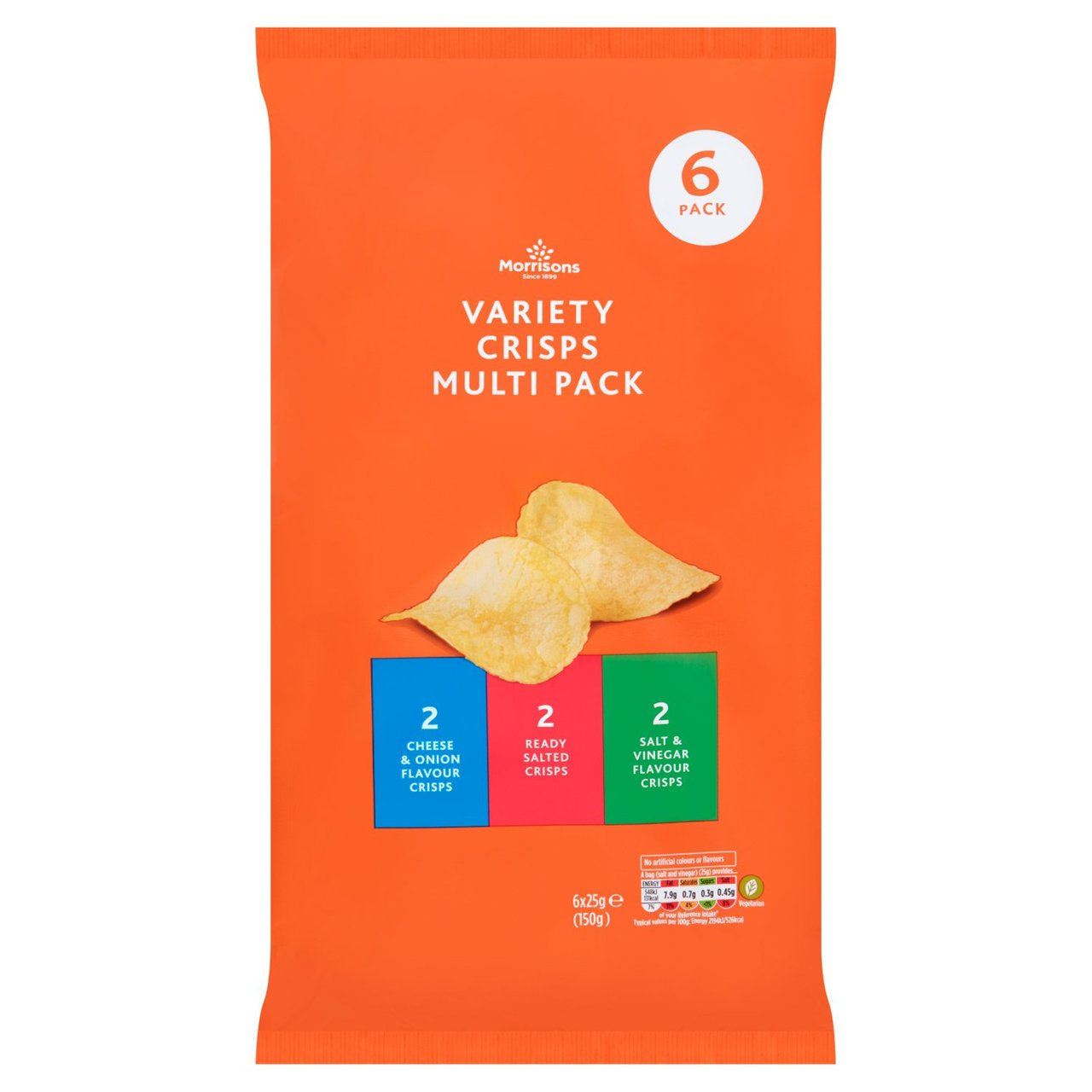 M Variety Crisps 6 x 25g