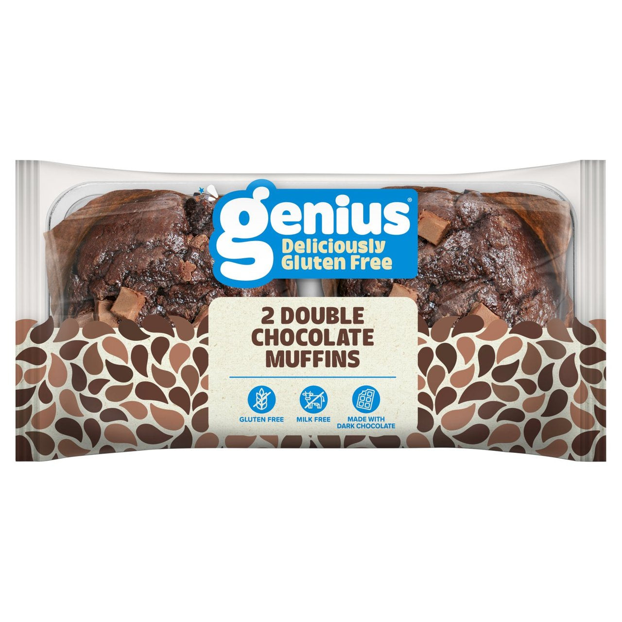 Genius gluten Free Double Chocolate Muffins 2pk