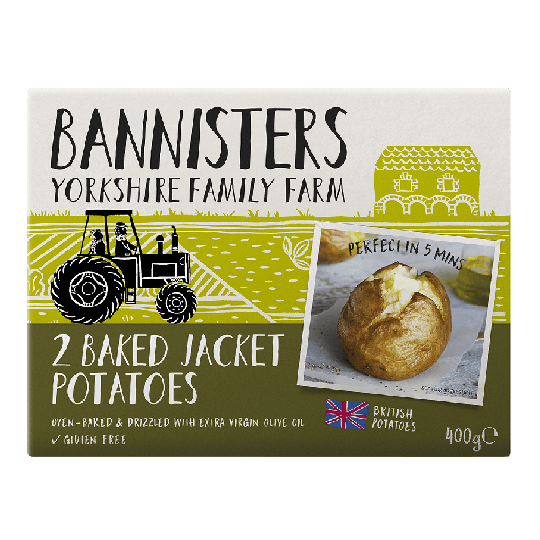 Bannisters Ready Baked Jacket Potatoes 2pk