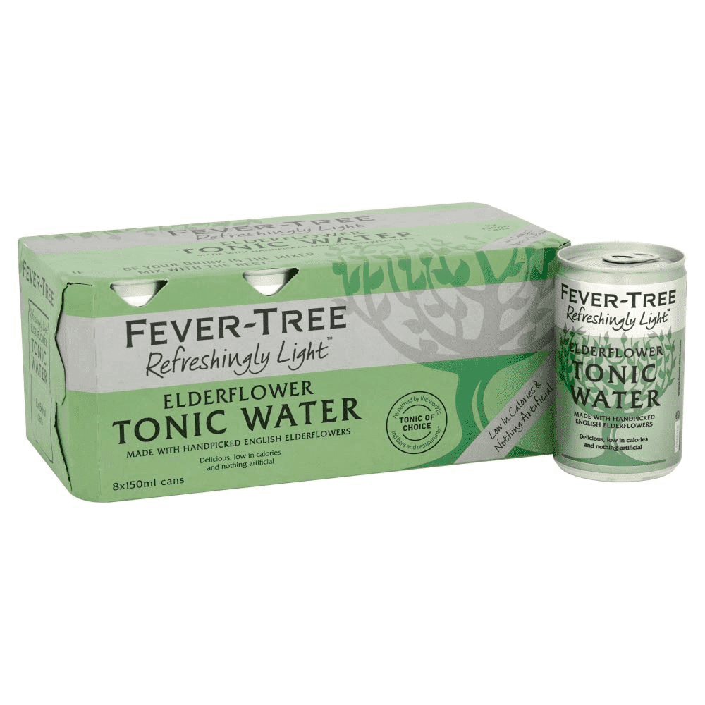 Fever Tree Refreshingly Light Elderflower Tonic Water 8 x 150ml