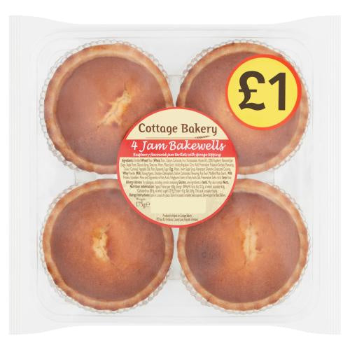 Cottage Bakery Jam Bakewells 4pk