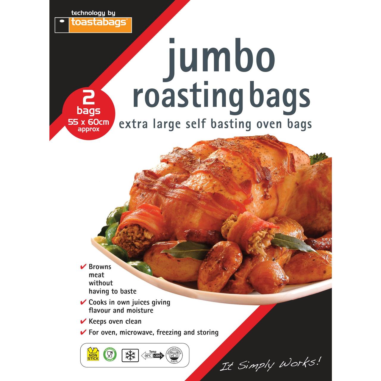 Jumbo Roasting bags 55 x 60cm 2pk