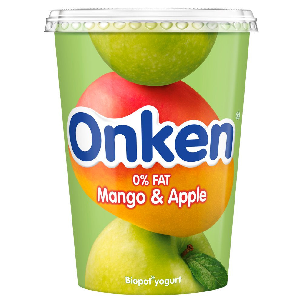 Onken Fat Free Apple & Mango Biopot Yogurt 450G