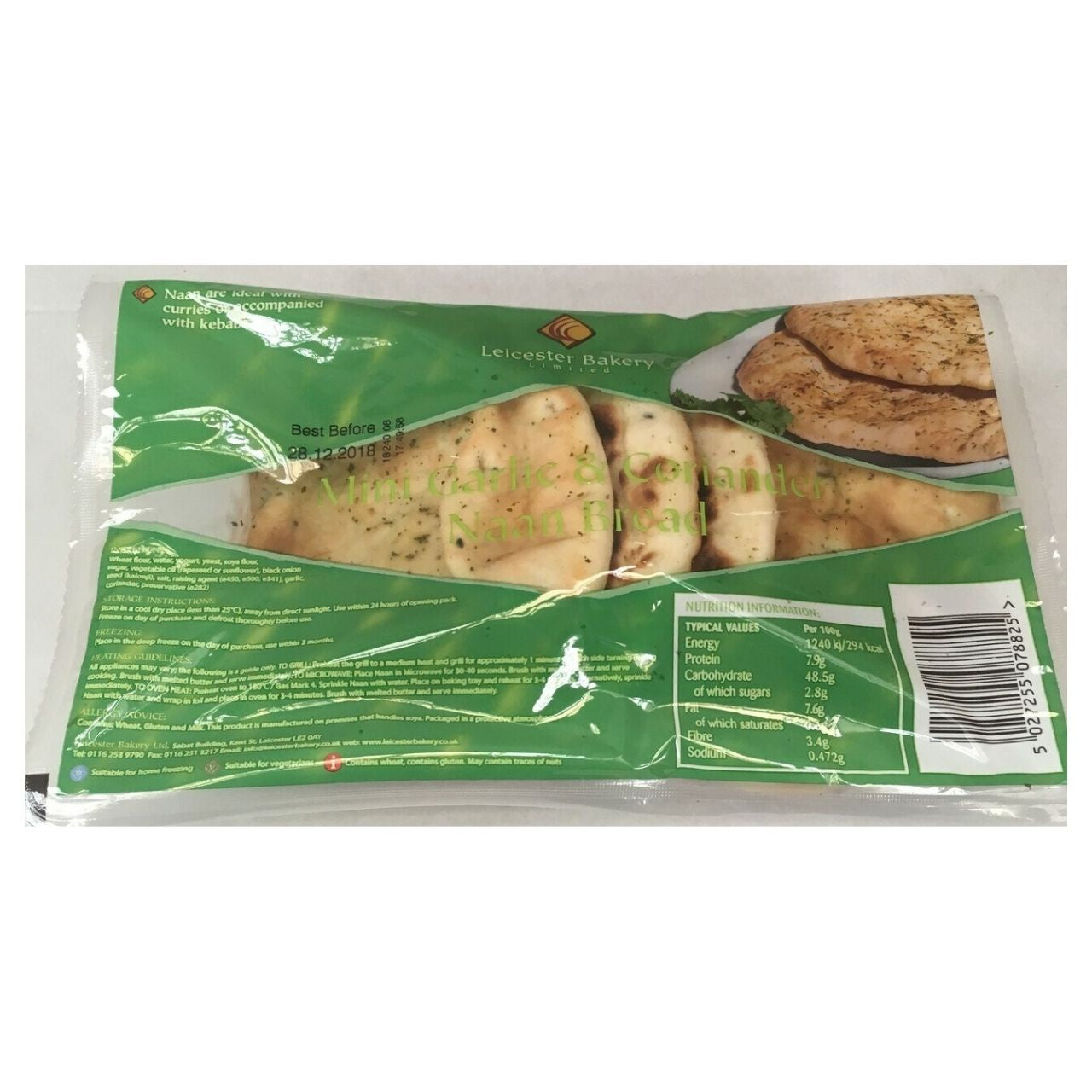 Leicester Bakery Mini Garlic & Coriander Naan Breads 6pk