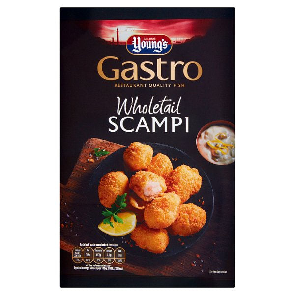 Youngs Gastro Wholetail Scampi 220g