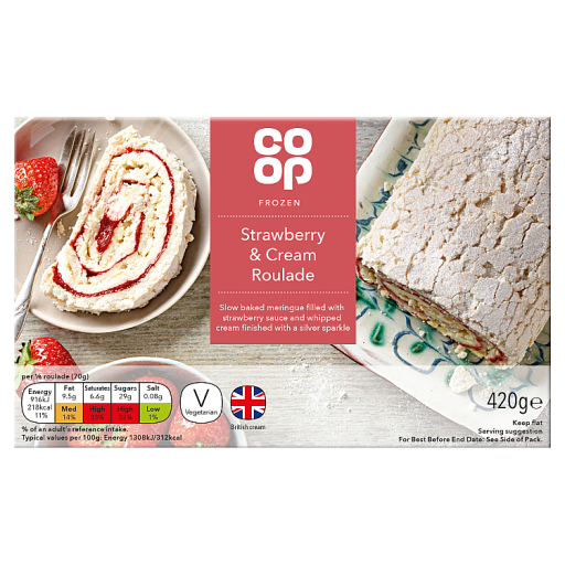 Co op Strawberry & Cream Roulade 420g