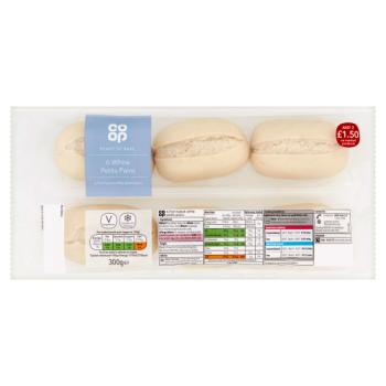 Co-op Part Baked Petit Pains 6pk