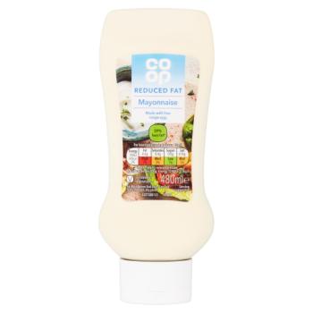 Co op Reduced Fat Mayonnaise Top Down 480ml