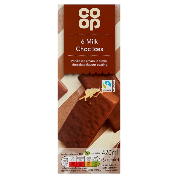 Co op 6 Milk Choc Ices 420ml