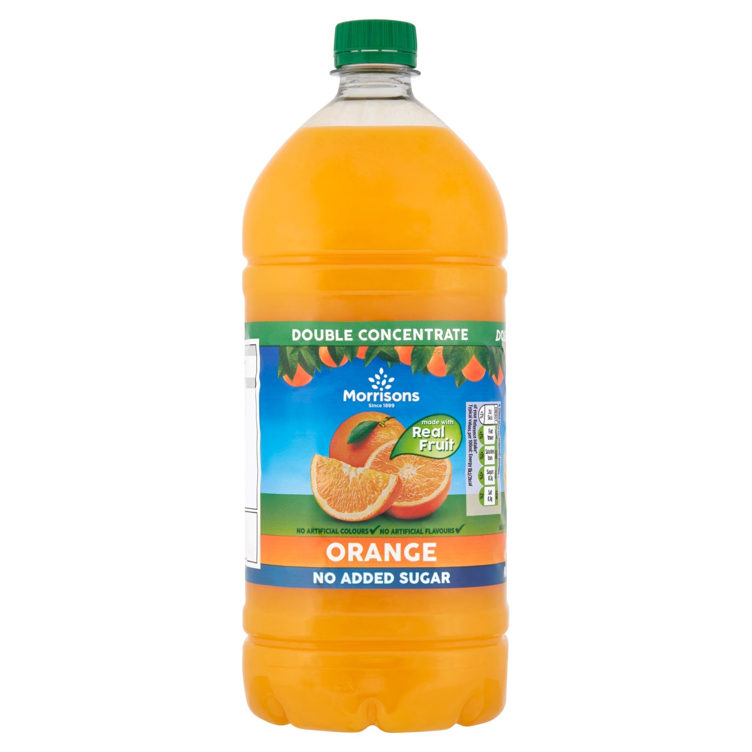 M No Added Sugar Orange Squash Double Concentrate 1.5L