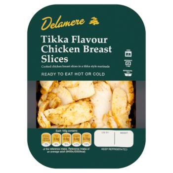 Delamere Tikka Cooked Chicken Slices 115g